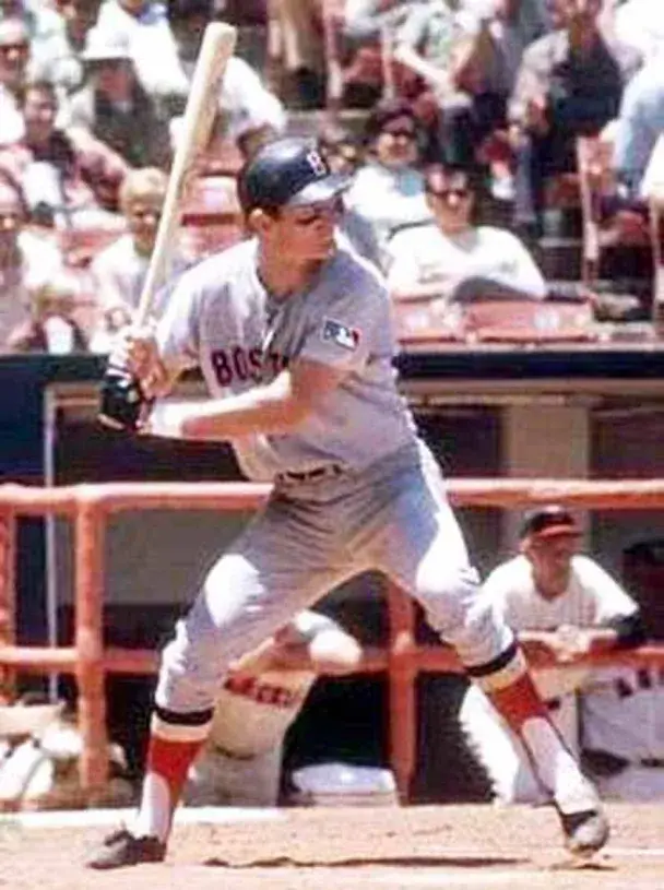 KEN HARRELSON Boston Red Sox 1969 Away Majestic Throwback Baseball Jersey 