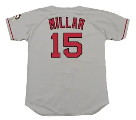 KEVIN MILLAR Boston Red Sox 2004 Majestic Throwback Away Baseball Jersey 