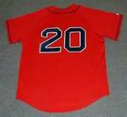 KEVIN YOUKILIS Boston Red Sox 2010 Majestic Throwback Alternate Baseball Jersey 