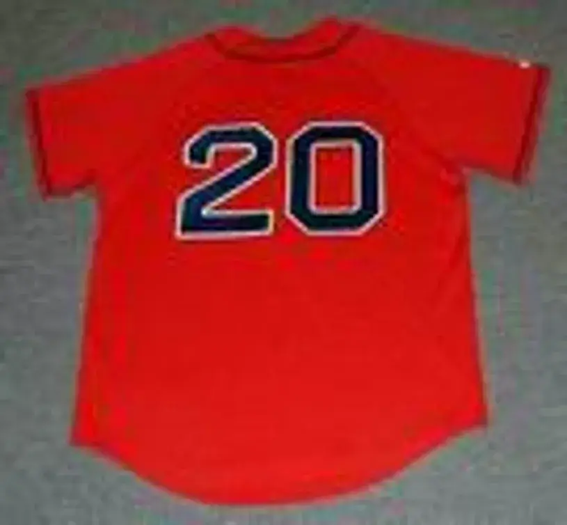 KEVIN YOUKILIS Boston Red Sox 2010 Majestic Throwback Alternate Baseball Jersey 