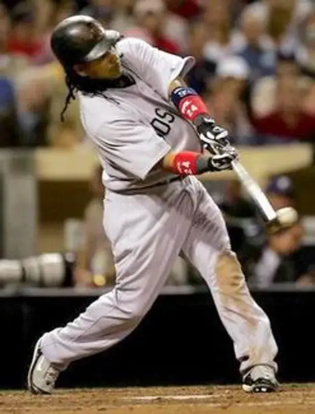 MANNY RAMIREZ Boston Red Sox 1980’s Majestic Cooperstown Throwback Away Jersey 
