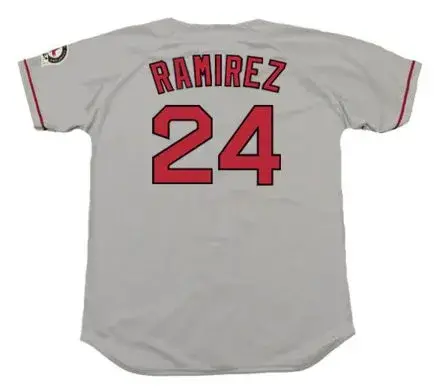 MANNY RAMIREZ Boston Red Sox 2004 Majestic Throwback Away Baseball Jersey 
