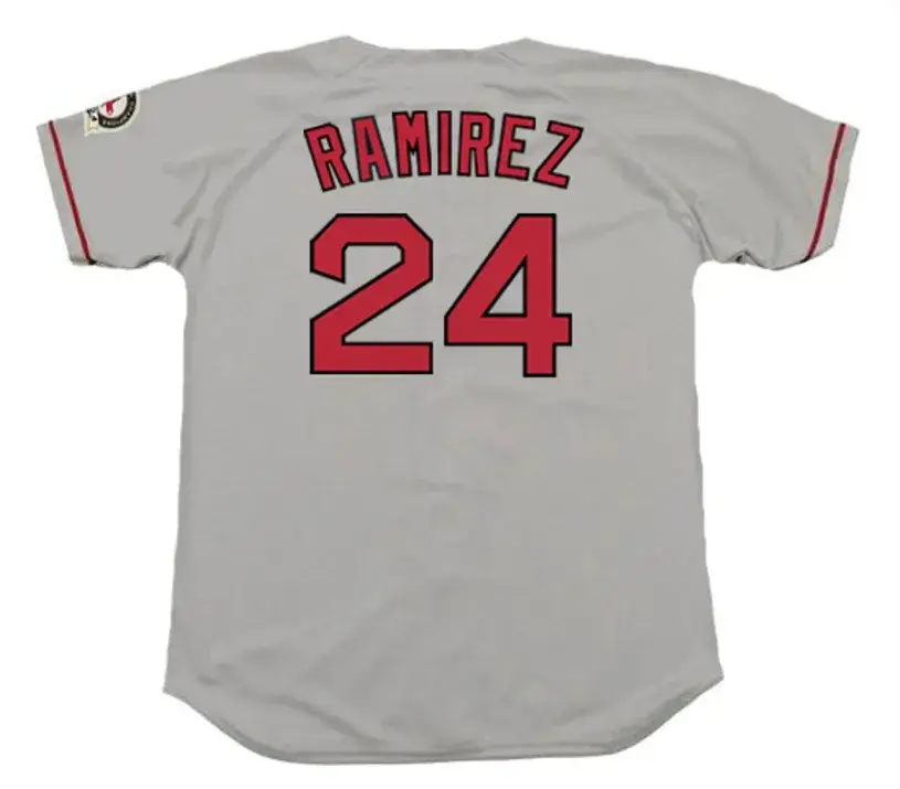 MANNY RAMIREZ Boston Red Sox 2004 Majestic Throwback Away Baseball Jersey 