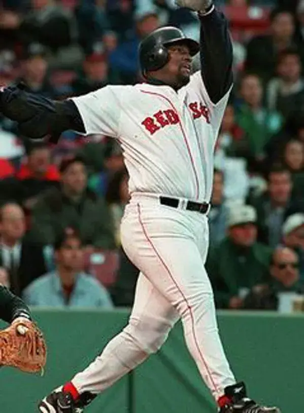 MO VAUGHN Boston Red Sox 1995 Majestic Throwback Home Baseball Jersey 
