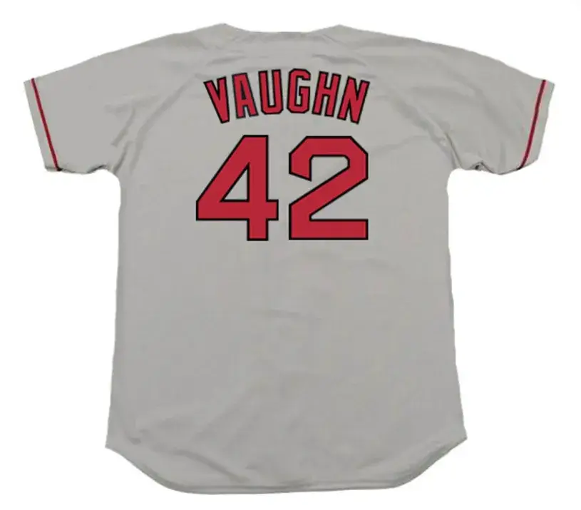 MO VAUGHN Boston Red Sox 1996 Majestic Throwback Away Baseball Jersey 