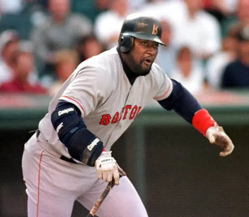 MO VAUGHN Boston Red Sox 1996 Majestic Throwback Away Baseball Jersey 