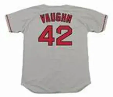 MO VAUGHN Boston Red Sox 1996 Majestic Throwback Away Baseball Jersey 