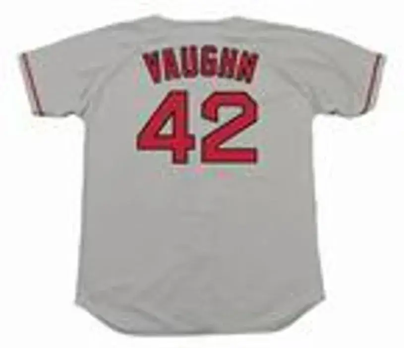 MO VAUGHN Boston Red Sox 1996 Majestic Throwback Away Baseball Jersey 