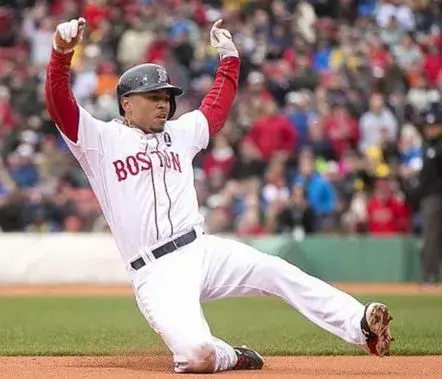 MOOKIE BETTS Boston “Strong” Red Sox 2015 Home Majestic Throwback Baseball Jersey 