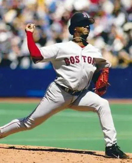PEDRO MARTINEZ Boston Red Sox 2004 Away Majestic Baseball Throwback Jersey 