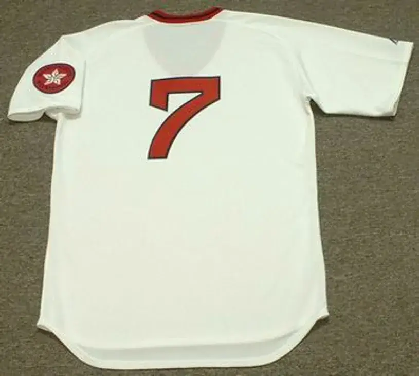 RICK BURLESON Boston Red Sox 1975 Majestic Cooperstown Throwback Baseball Jersey 