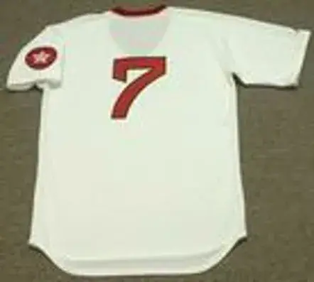 RICK BURLESON Boston Red Sox 1975 Majestic Cooperstown Throwback Baseball Jersey 