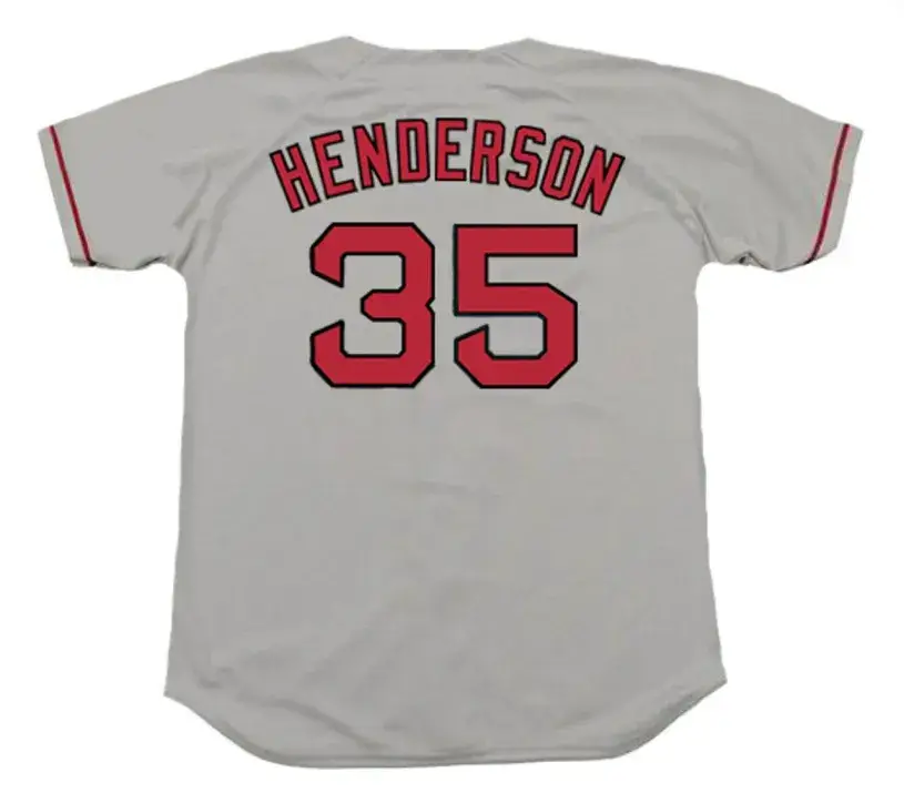 RICKEY HENDERSON Boston Red Sox 2002 Away Majestic Baseball Throwback Jersey 