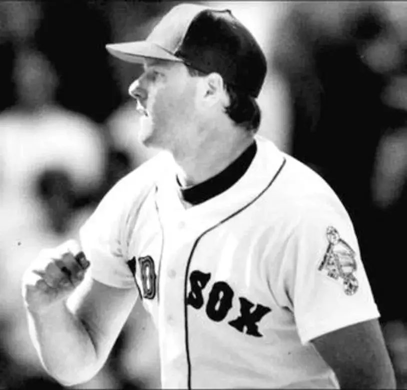 ROGER CLEMENS Boston Red Sox 1987 Majestic Throwback Home Baseball Jersey 