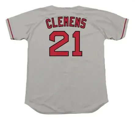ROGER CLEMENS Boston Red Sox 1990 Majestic Throwback Away Baseball Jersey 