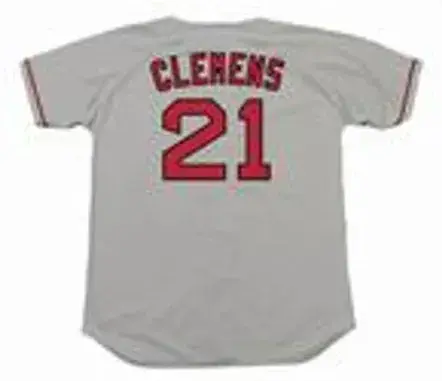 ROGER CLEMENS Boston Red Sox 1990 Majestic Throwback Away Baseball Jersey 
