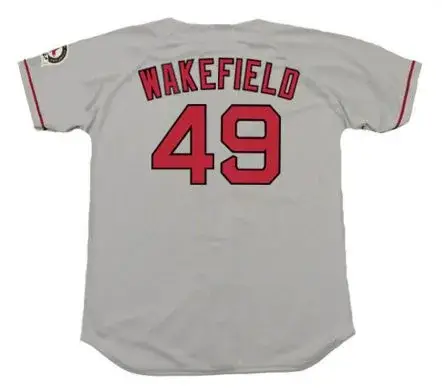 TIM WAKEFIELD Boston Red Sox 2004 Majestic Throwback Away Baseball Jersey 