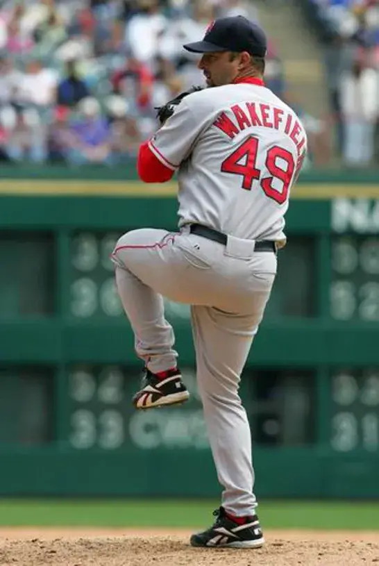 TIM WAKEFIELD Boston Red Sox 2004 Majestic Throwback Away Baseball Jersey 