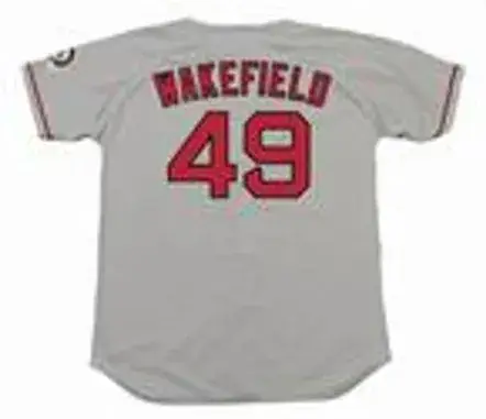 TIM WAKEFIELD Boston Red Sox 2004 Majestic Throwback Away Baseball Jersey 