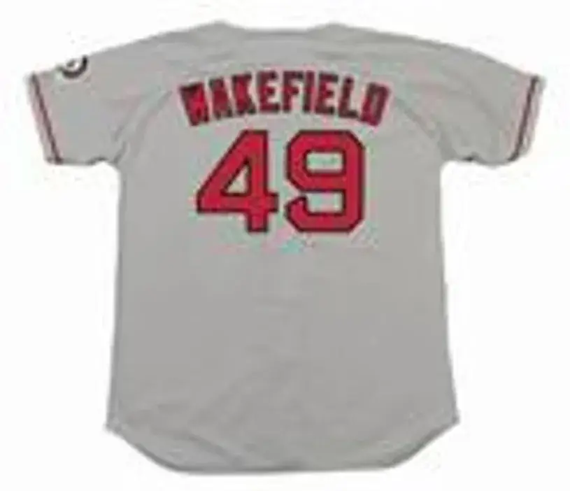 TIM WAKEFIELD Boston Red Sox 2004 Majestic Throwback Away Baseball Jersey 