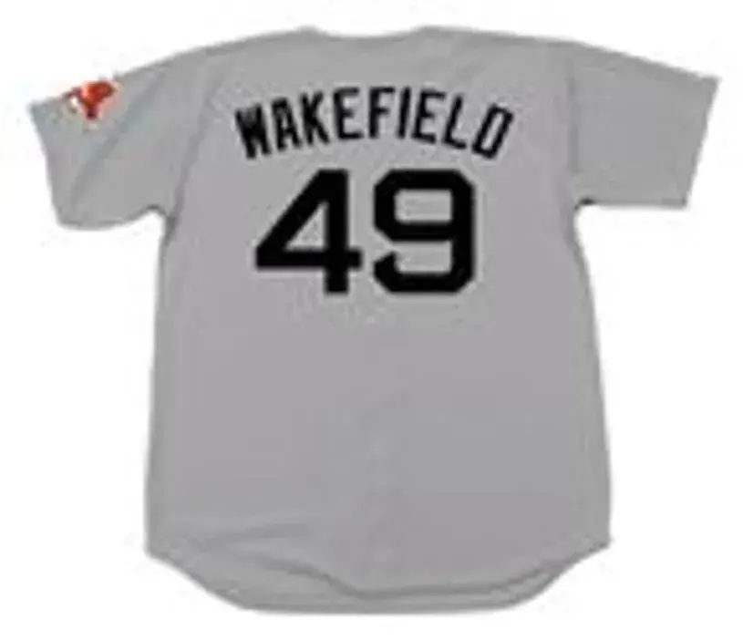 TIM WAKEFIELD Boston Red Sox 2009 Majestic Throwback Away Baseball Jersey 