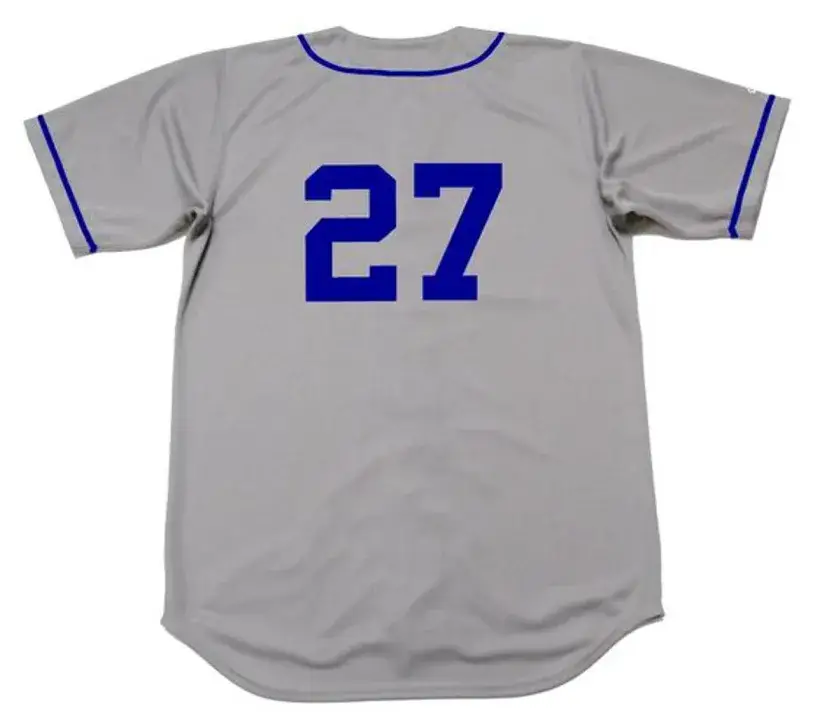 TOMMY LASORDA Brooklyn Dodgers 1955 Majestic Cooperstown Away Baseball Jersey 
