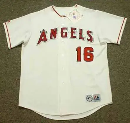 GARRET ANDERSON Anaheim Angels 2002 Home Majestic Throwback Baseball Jersey