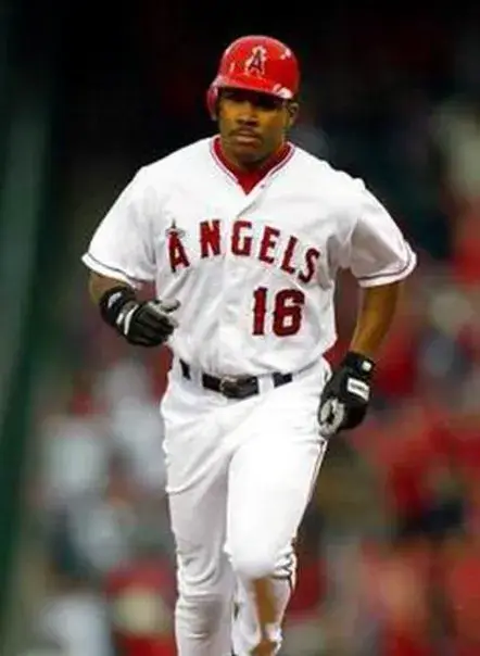 GARRET ANDERSON Anaheim Angels 2002 Home Majestic Throwback Baseball Jersey 