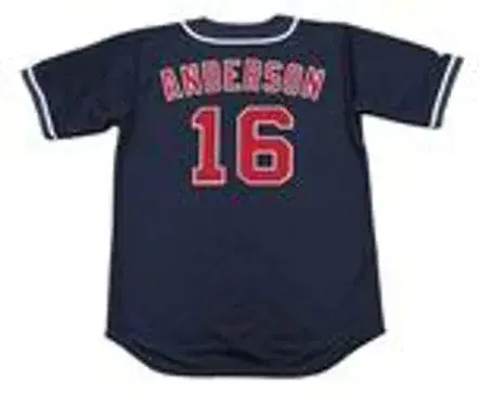 GARRET ANDERSON California Angels 1996 Majestic Throwback Alternate Baseball Jersey 