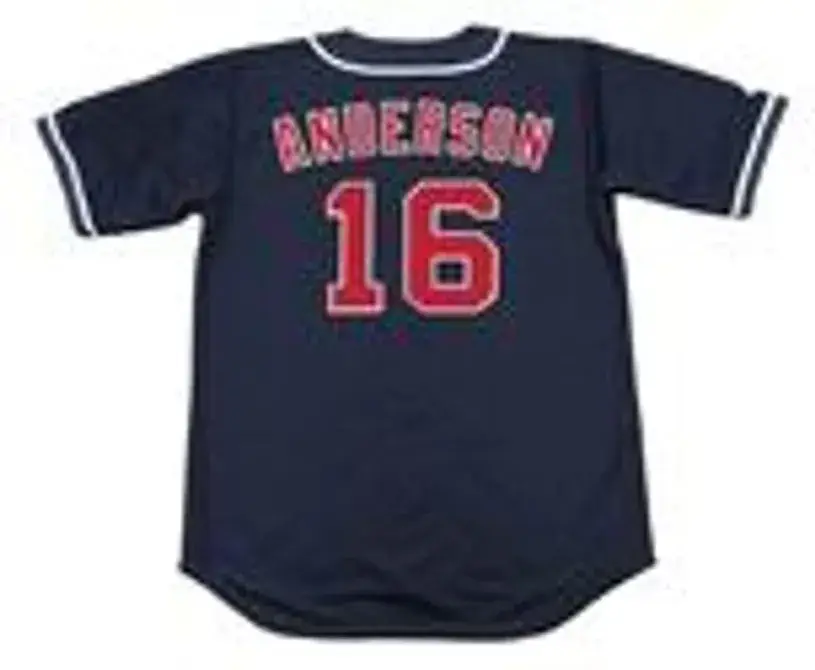 GARRET ANDERSON California Angels 1996 Majestic Throwback Alternate Baseball Jersey 