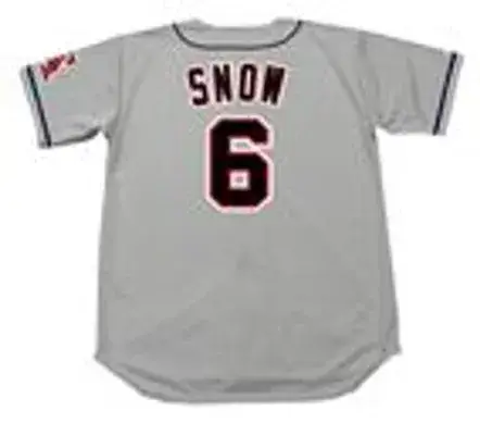 J.T. SNOW California Angels 1996 Majestic Throwback Away Baseball Jersey 