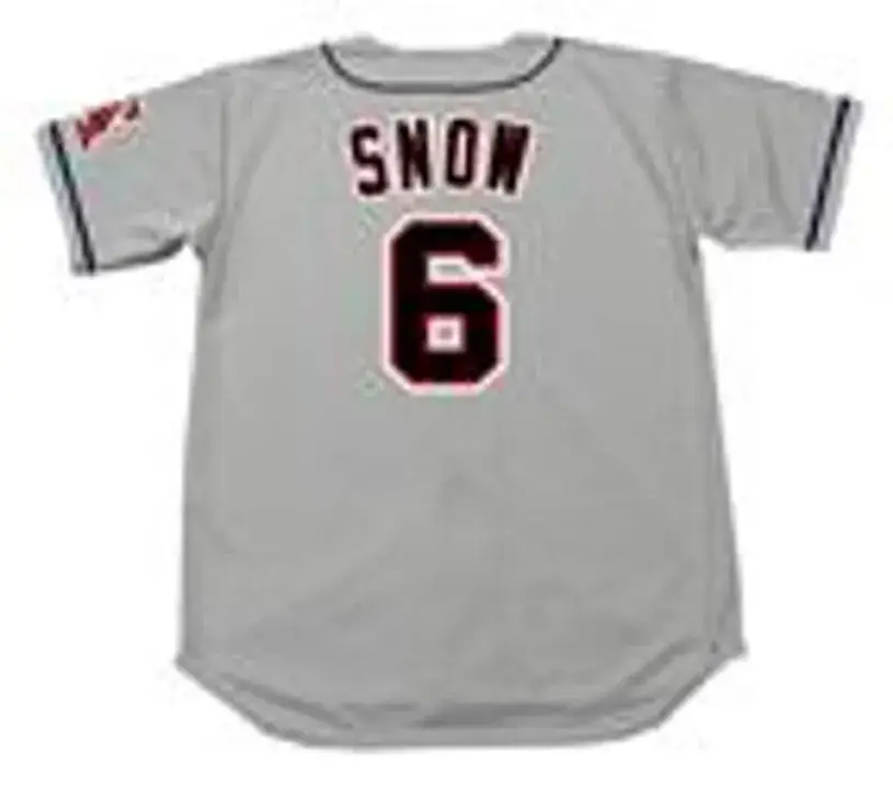 J.T. SNOW California Angels 1996 Majestic Throwback Away Baseball Jersey 