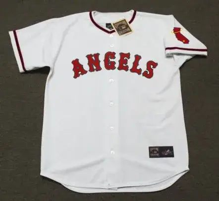 JAY JOHNSTONE California Angels 1970 Majestic Cooperstown Home Baseball Jersey