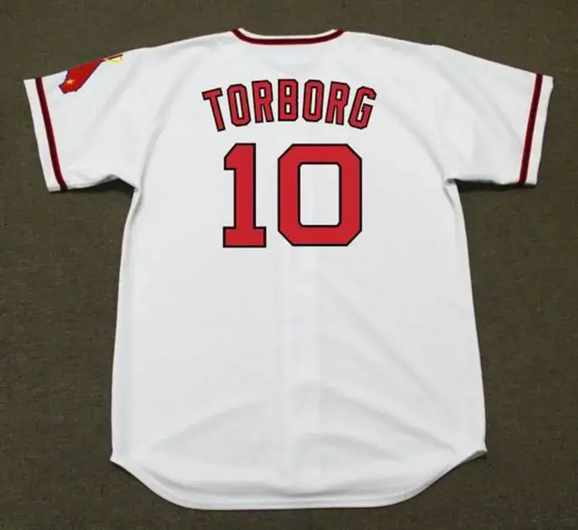 JEFF TORBORG California Angels 1972 Majestic Cooperstown Home Baseball Jersey 
