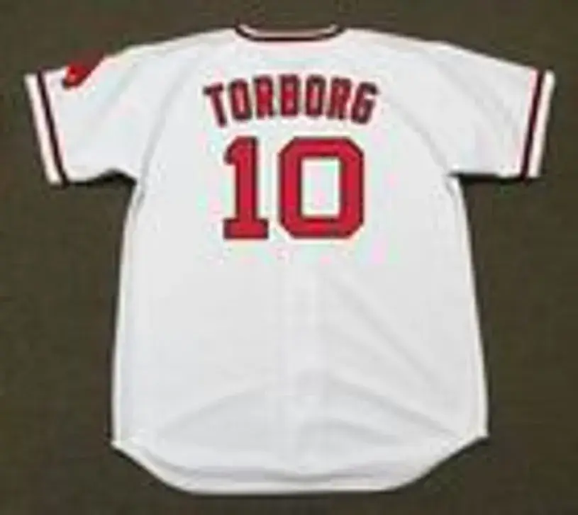 JEFF TORBORG California Angels 1972 Majestic Cooperstown Home Baseball Jersey 