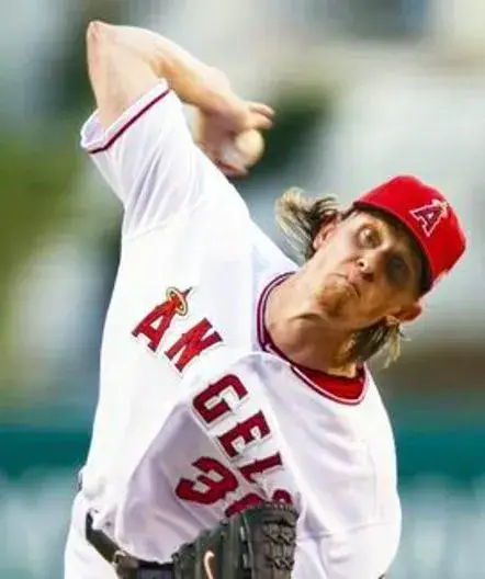 JERED WEAVER Los Angeles Angels 2014 Majestic Throwback Home Baseball Jersey 