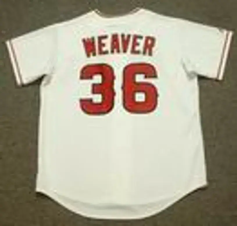 JERED WEAVER Los Angeles Angels 2014 Majestic Throwback Home Baseball Jersey 