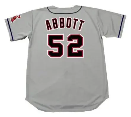 JIM ABBOTT California Angels 1996 Majestic Throwback Away Baseball Jersey 