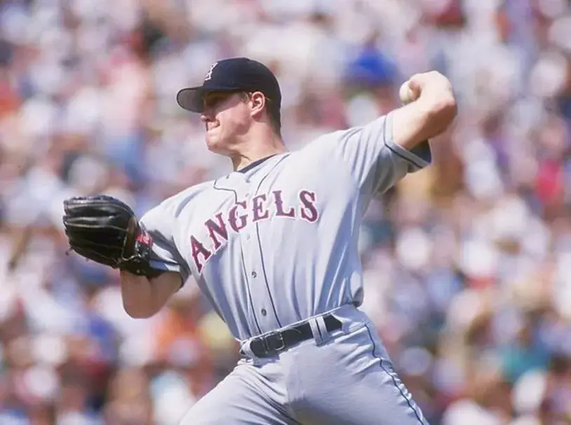 JIM ABBOTT California Angels 1996 Majestic Throwback Away Baseball Jersey 
