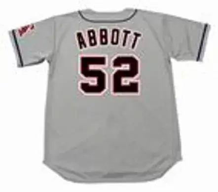 JIM ABBOTT California Angels 1996 Majestic Throwback Away Baseball Jersey 