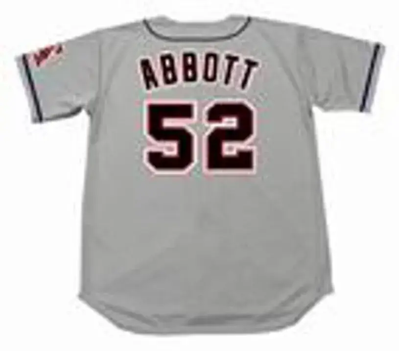 JIM ABBOTT California Angels 1996 Majestic Throwback Away Baseball Jersey 