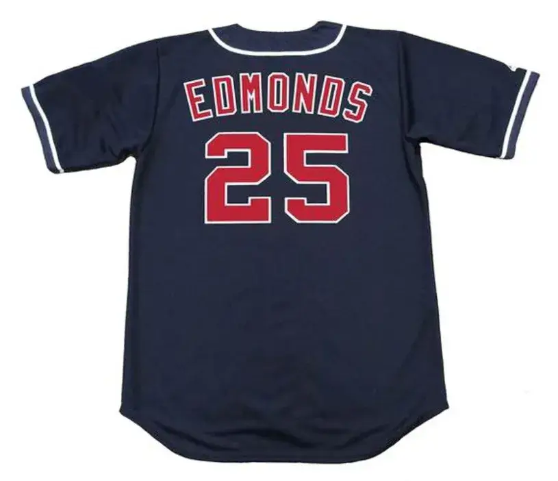 JIM EDMONDS California Angels 1995 Majestic Throwback Alternate Baseball Jersey 