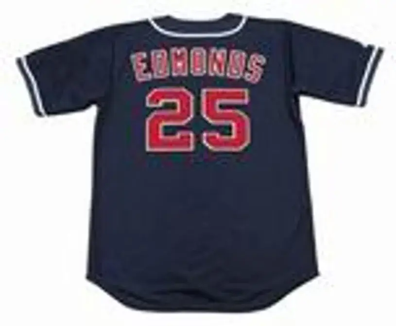 JIM EDMONDS California Angels 1995 Majestic Throwback Alternate Baseball Jersey 