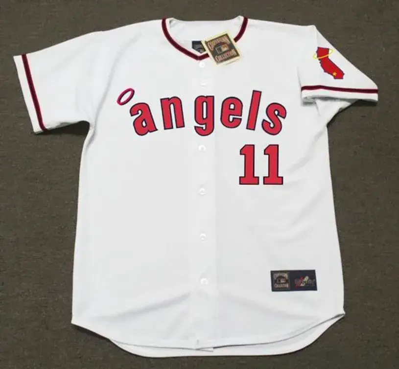 JIM FREGOSI California Angels 1971 Majestic Cooperstown Home Baseball Jersey