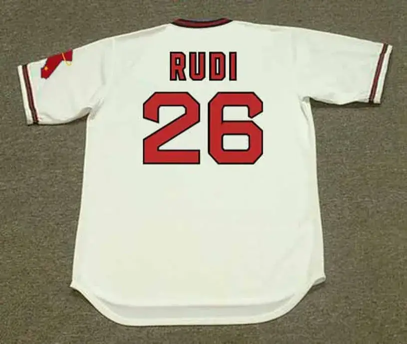 JOE RUDI California Angels 1978 Home Majestic Throwback Baseball Jersey 