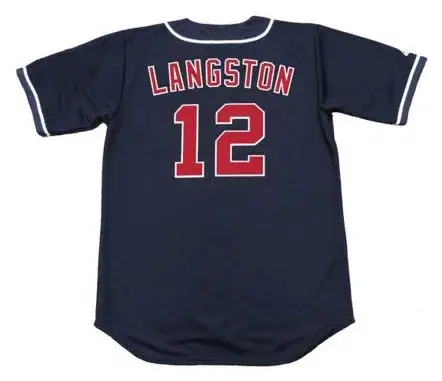 MARK LANGSTON California Angels 1995 Majestic Throwback Alternate Baseball Jersey 