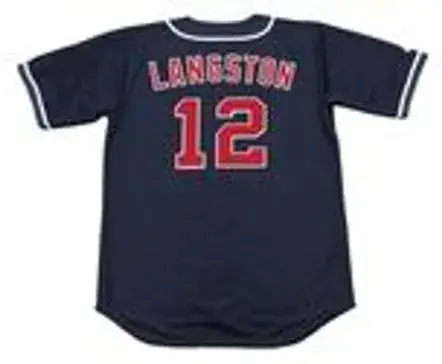 MARK LANGSTON California Angels 1995 Majestic Throwback Alternate Baseball Jersey 