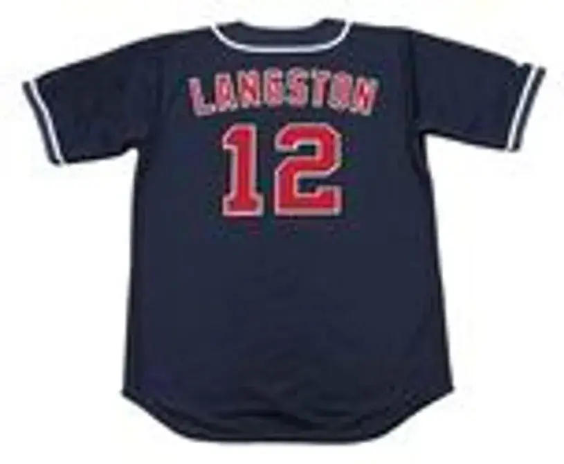 MARK LANGSTON California Angels 1995 Majestic Throwback Alternate Baseball Jersey 