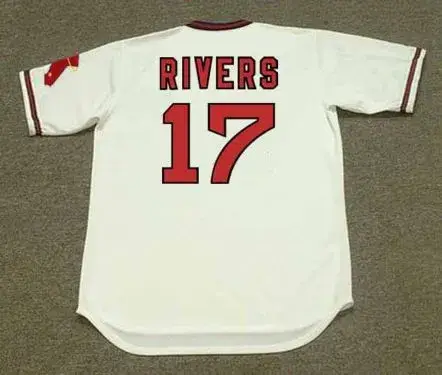 MICKEY RIVERS California Angels 1975 Home Majestic Throwback Baseball Jersey 