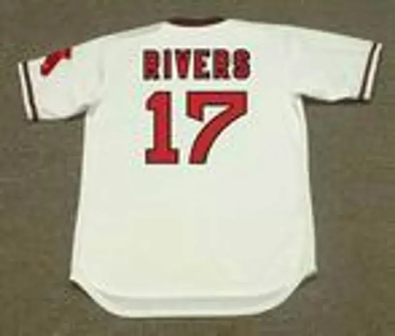 MICKEY RIVERS California Angels 1975 Home Majestic Throwback Baseball Jersey 